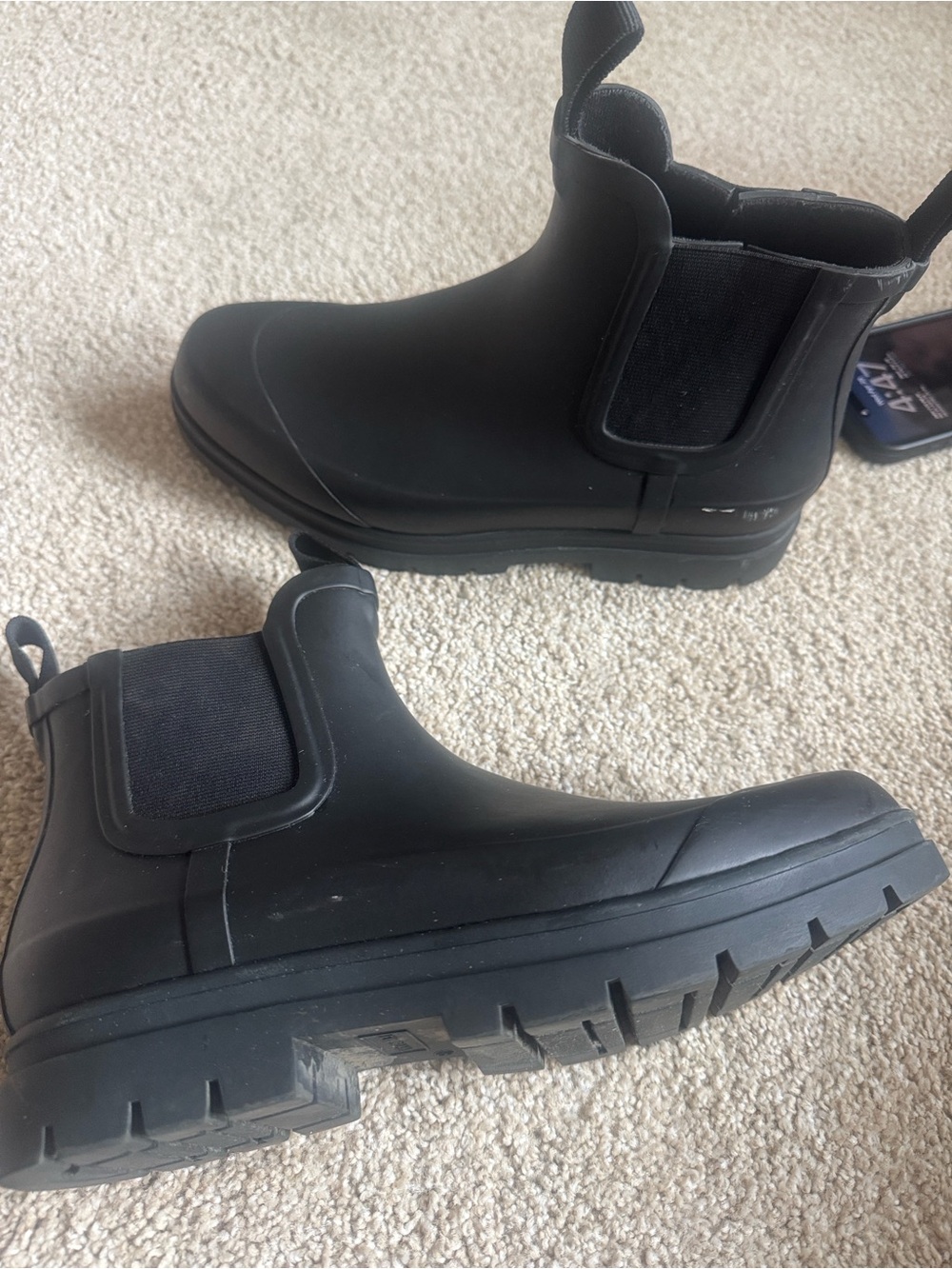 Everlane Black Chelsea Rain Booties